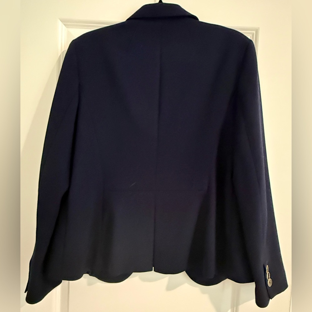 Talbots Navy Two-Button, Tailored Blazer - Picture 8 of 8